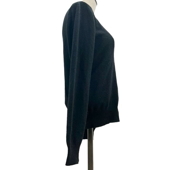 Design Assets Sweater Women's Medium Black 4 Button Shoulder Long Sleeves - Picture 6 of 7